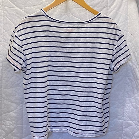 Vineyard Vines Women’s Med Short Sleeve Black Striped Surftee Tee Shirt - Picture 7 of 7